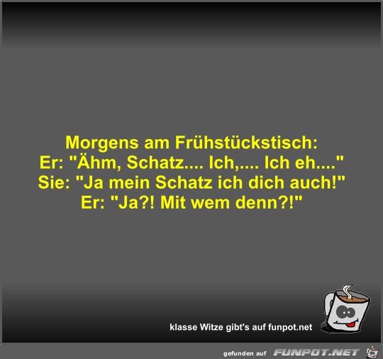 Morgens am Frühstückstisch Morgens am Frühstückstisch