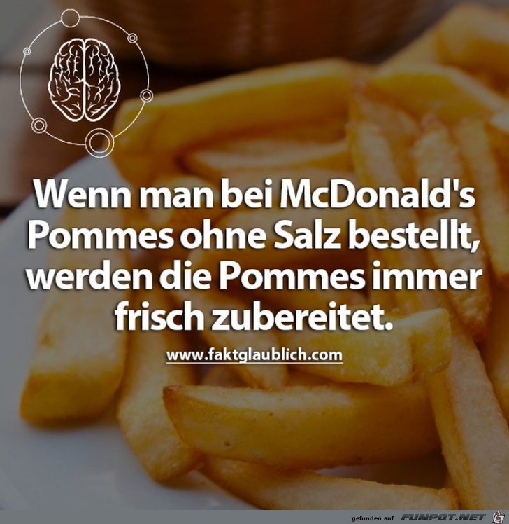 Mal bei Mc Donalds und Co ausprobieren Mal bei Mc Donalds und Co ausprobieren