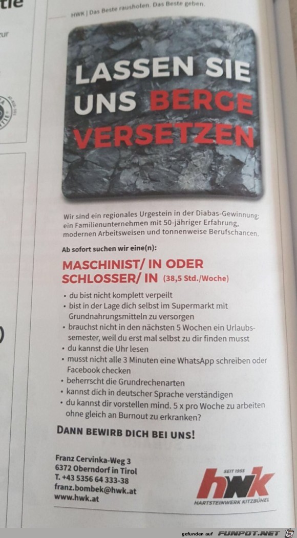 Stellenangebot Stellenangebot