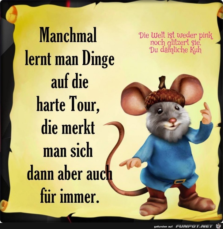 Man lernt Dinge Man lernt Dinge