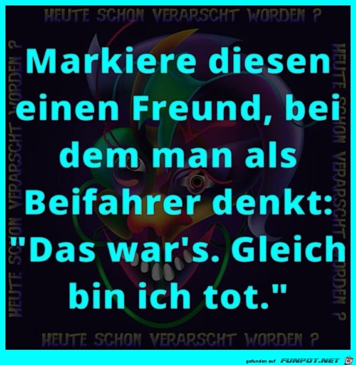 Wenn man Beifahrer ist Wenn man Beifahrer ist