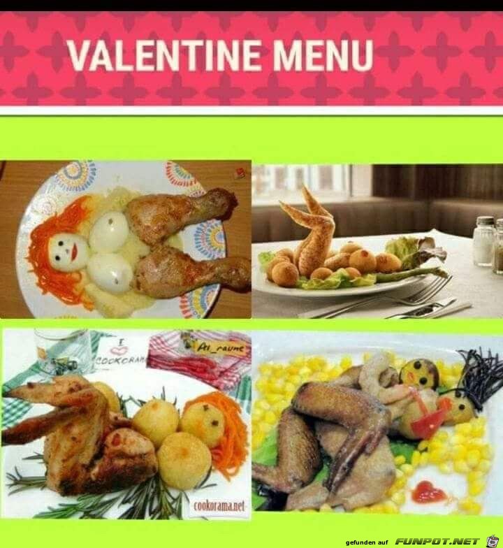 Valentinstag Menue