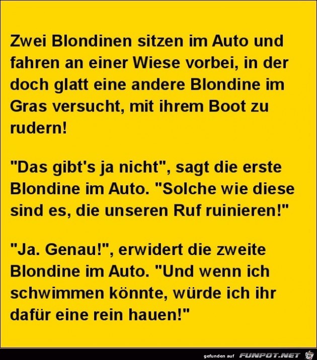 zwei Blondinen sitzen im Auto.........