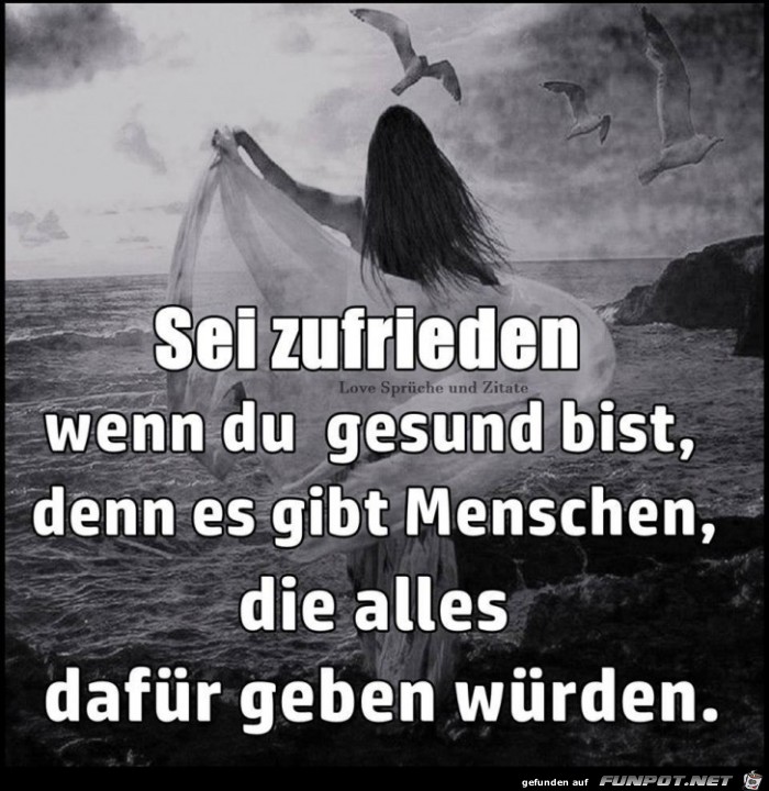 Sei zufrieden Sei zufrieden