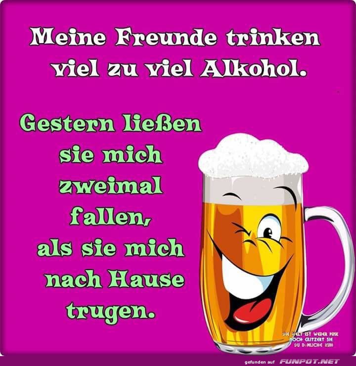 Meine Freunde trinken zuviel Alkohol...