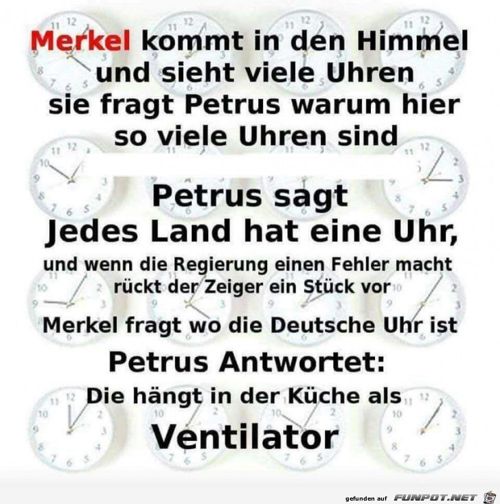 Merkel kommt in den Himmel ...........