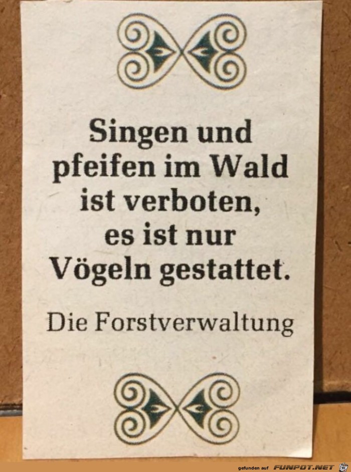 singen im Wald