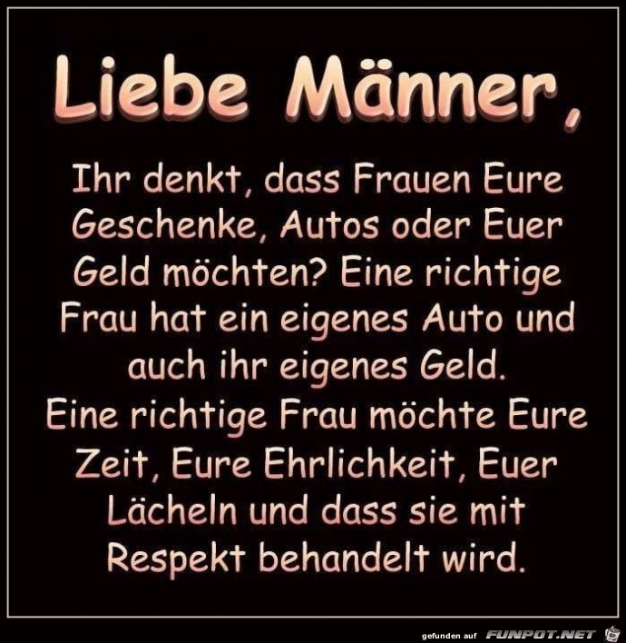 Liebe Maenner...