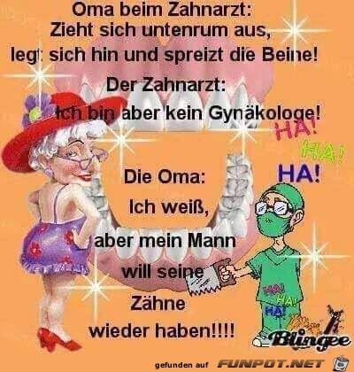 Oma beim Zahnarzt Oma beim Zahnarzt