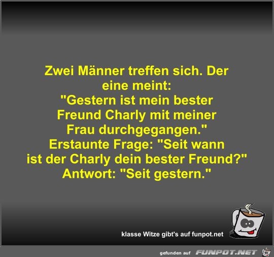 Zwei Männer treffen sich Zwei Männer treffen sich
