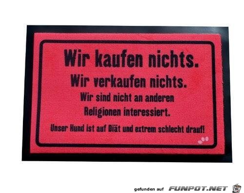 Hausieren verboten Hausieren verboten