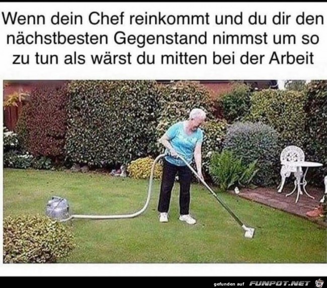 Wenn der Chef reinkommt