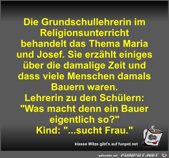 Die Grundschullehrerin im Religionsunterricht behandelt das Die Grundschullehrerin im Religionsunterricht behandelt das