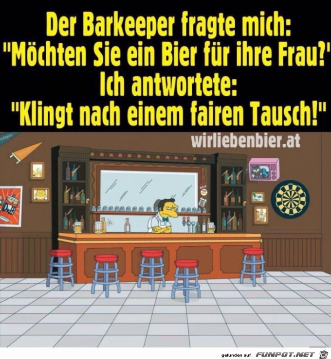 Barkeeper fragt