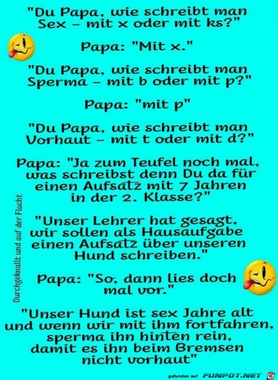 Papa wie schreibt man Sex? Papa wie schreibt man Sex?