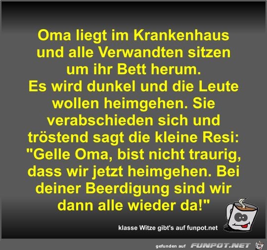 Oma liegt im Krankenhaus und alle Verwandten sitzen um ihr Oma liegt im Krankenhaus und alle Verwandten sitzen um ihr
