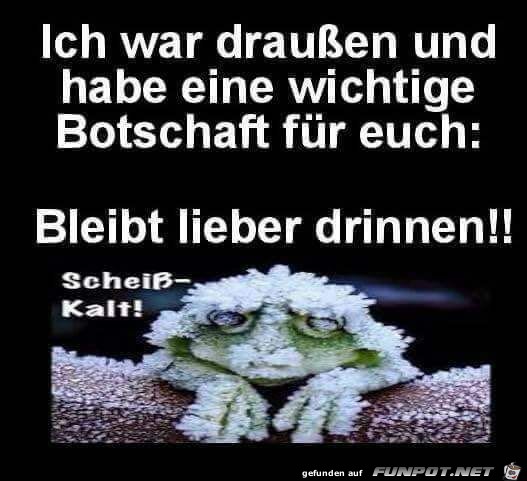 Wichtige Botschaft