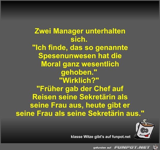 Zwei Manager unterhalten sich