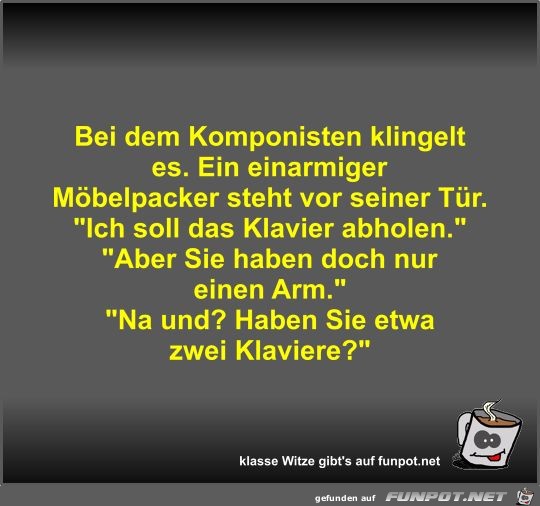 Bei dem Komponisten klingelt es Bei dem Komponisten klingelt es