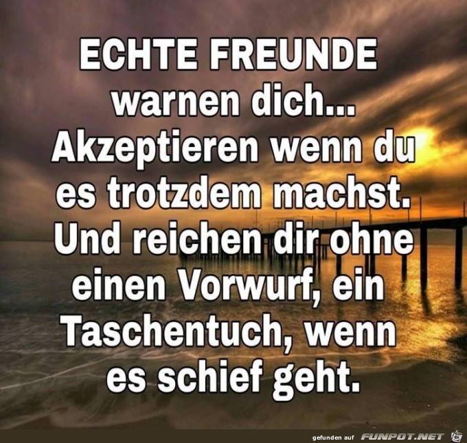 echte Freunde warnen dch,.......