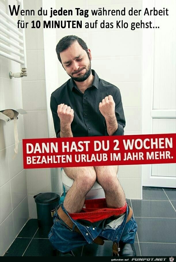 Länger auf dem Klo bleiben Länger auf dem Klo bleiben