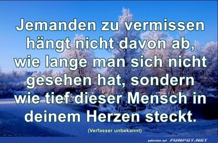 Jemand zu vermissen Jemand zu vermissen