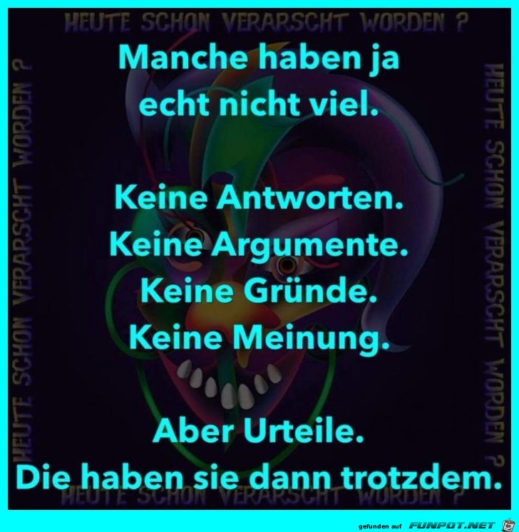 Manche haben ja echt nicht viel Manche haben ja echt nicht viel