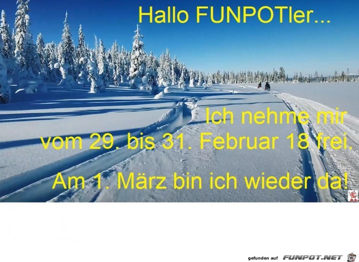 Ende Februar frei Ende Februar frei