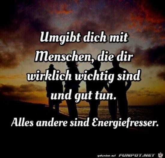 umgib dich mit Menschen....