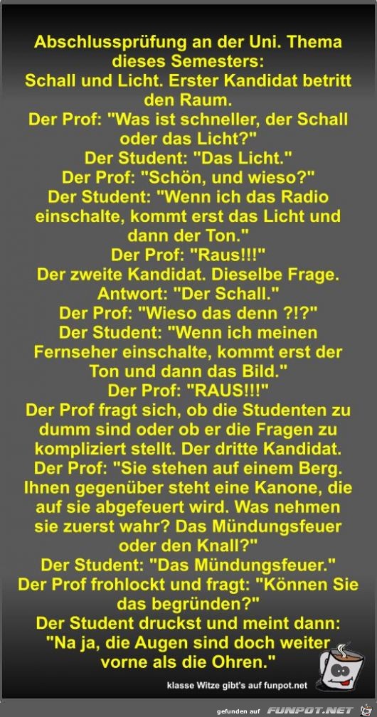 Abschlussprüfung an der Uni Abschlussprüfung an der Uni