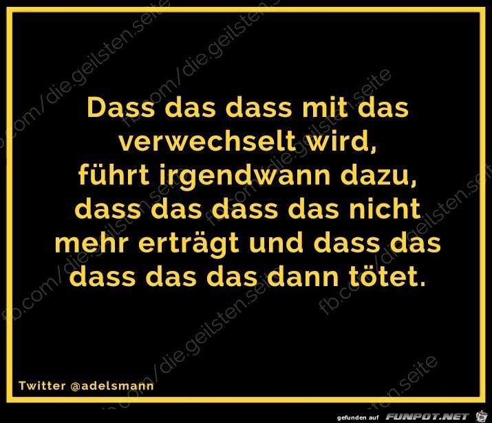 das dass das dass