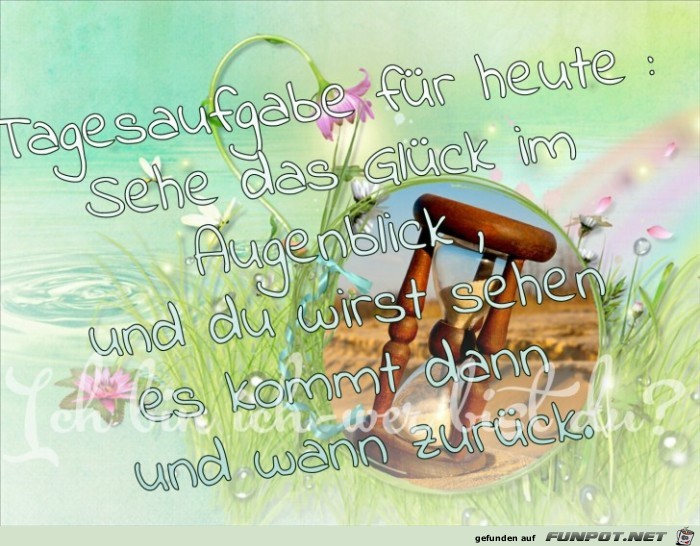 Tagesaufgabe fuer heute Tagesaufgabe fuer heute