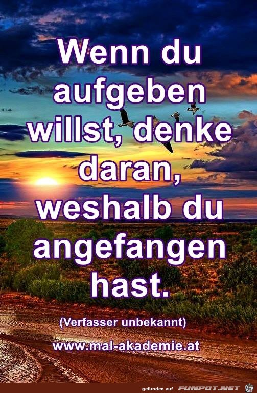 Wenn du aufgeben willst Wenn du aufgeben willst