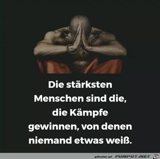 die stärksten Menschen sind die,....... die stärksten Menschen sind die,.......