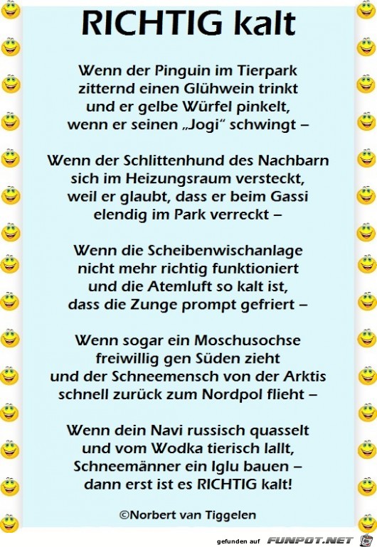 Richtig kalt 2018 Richtig kalt 2018