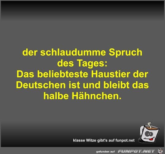 der schlaudumme Spruch des Tages