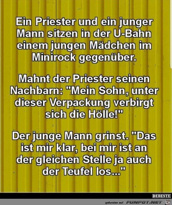 Priester in der U-Bahn