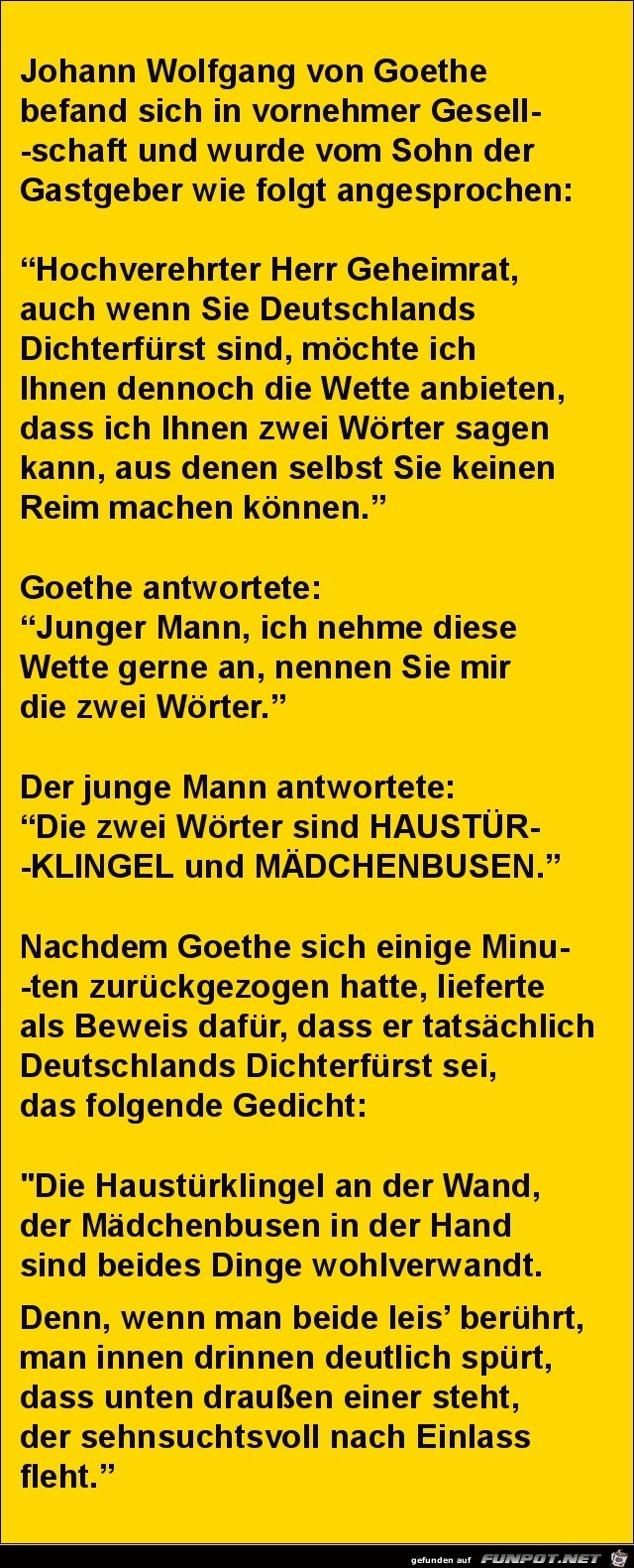 Johann Wolfgang von Goethe......