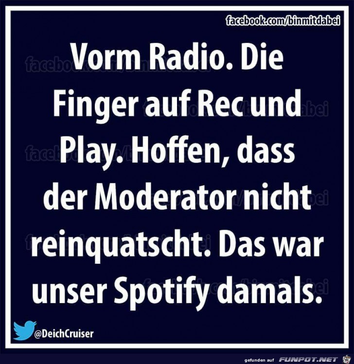 Spotify damals