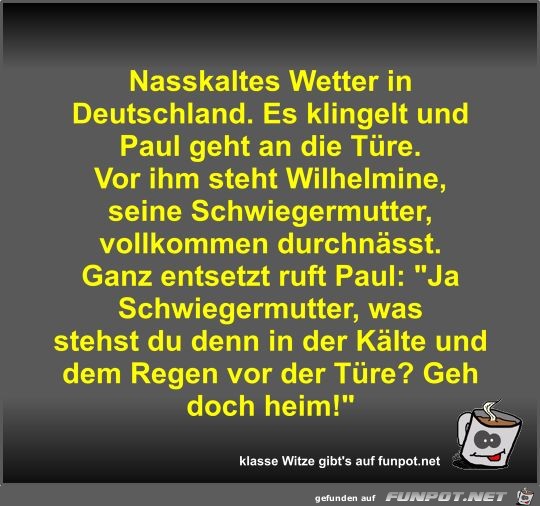 Nasskaltes Wetter in Deutschland