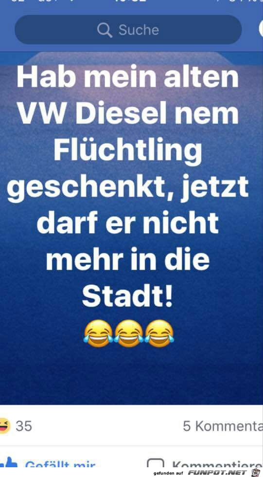 Diesel verschenkt