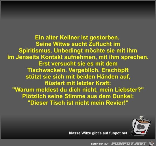 Ein alter Kellner ist gestorben Ein alter Kellner ist gestorben