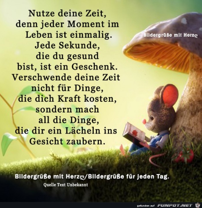 Nutze deine Zeit Nutze deine Zeit