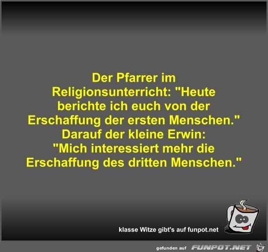 Der Pfarrer im Religionsunterricht Der Pfarrer im Religionsunterricht