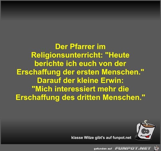 Der Pfarrer im Religionsunterricht