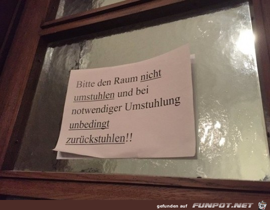 Umstuhlen Umstuhlen