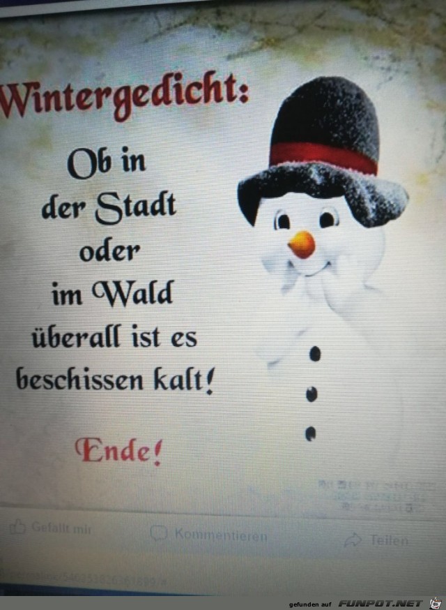 Wintergedicht Wintergedicht