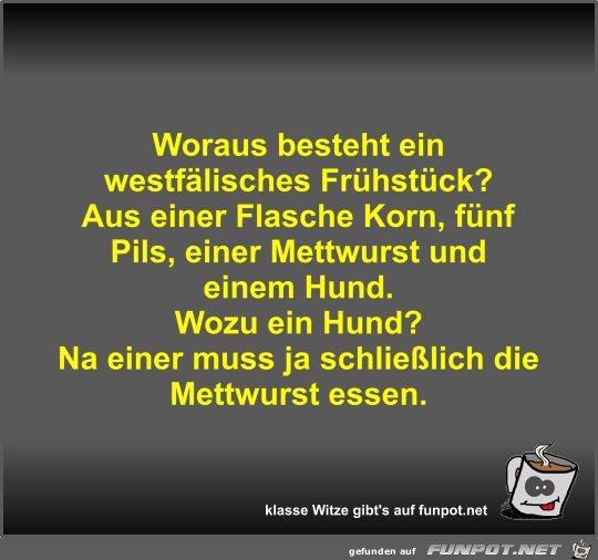 Woraus besteht ein westflisches Frhstck?