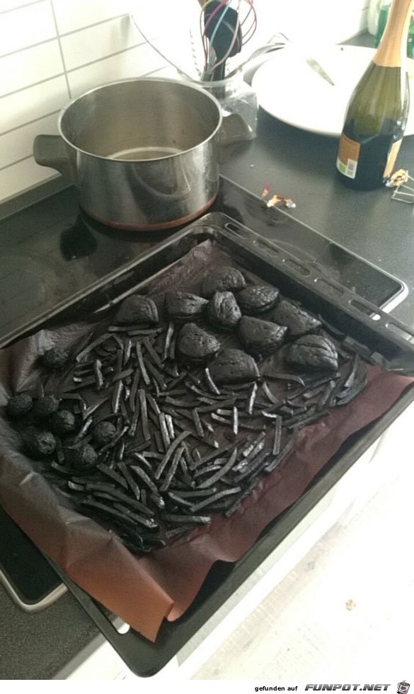 verbranntes Essen verbranntes Essen