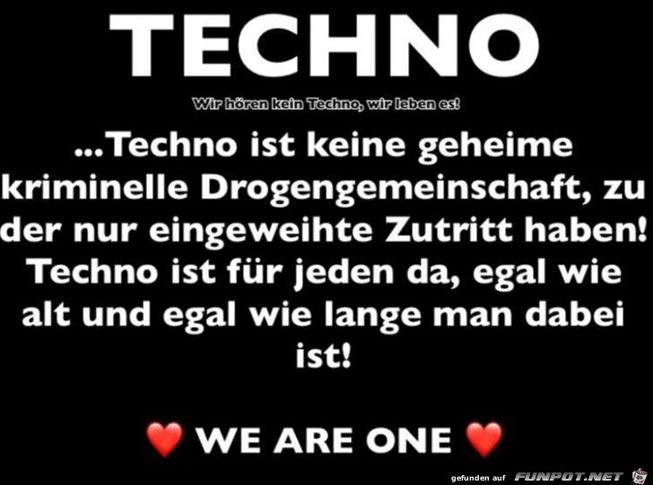 Hier wird TECHNO erklrt